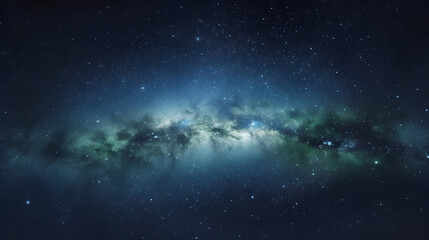 Wall Mural - Milky Way Galaxy blue green