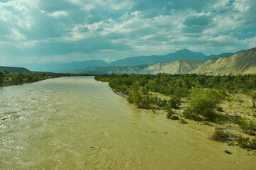 Wall Mural - New North-South route, Kyrgyzstan.