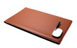3D Cartoon Single Leather Desk Mat on isolated background