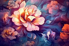 Stunning Abstract Floral Background. Generative AI