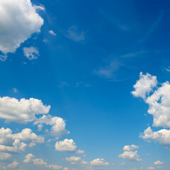 Wall Mural - white clouds in the blue sky