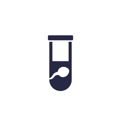 Sticker - sperm test icon with a tube