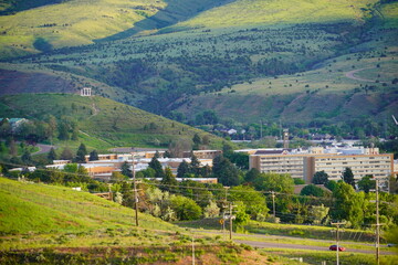 Wall Mural - Landscape of Idaho state University campus and city Pocatello in the state of Idaho