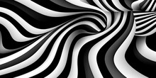 Swirling Black & White Striped Surfaces