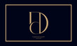 DD or D Alphabet Letters Logo Monogram