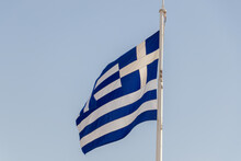 Greek Flag On Sky
