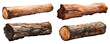 © Sandra Chia - Wooden tree log trunk stump wood on transparent background cutout, PNG file. Many assorted different Mockup template for artwork design