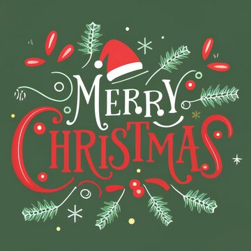 Merry christmas lettering calligraphy isolated on background. holiday illustration element. Merry Christmas script
