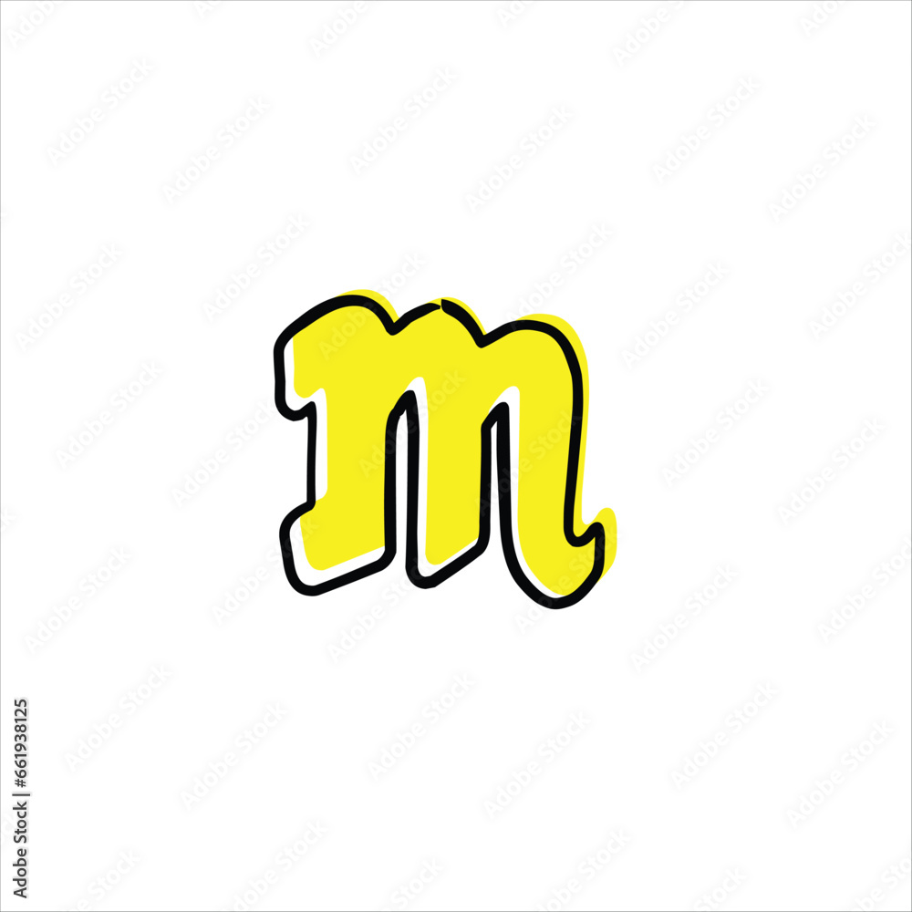 English alphabets vector art. Isolated alphabets for flashcards for ...