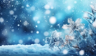 Wall Mural - winter landscape background, generative ai.