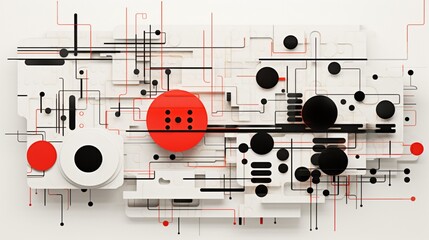 Wall Mural - craft a minimalist abstract backdrop using clean, minimalist typography and symbols.