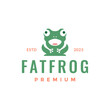 green frog amphibian mascot hipster colorful cartoon simple logo design vector icon illustration