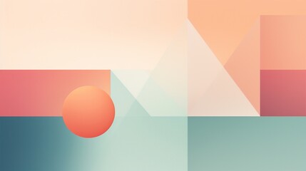 Wall Mural - design a minimalist abstract background using geometric shapes and soothing pastel hues.