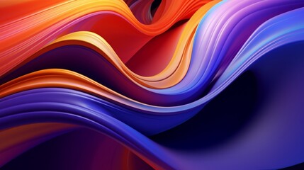 Wall Mural - a mesmerizing 3d abstract background with swirling, neon-colored shapes and patterns.