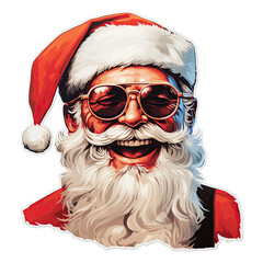 Poster - Cool Happy Smiling Santa Claus Sticker