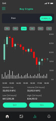 Crypto Wallet Exchange and Cryptocurrency Trading and Token Black Mobile App UI Kit Template