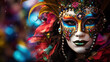woman in the mask Mardi Gras festival