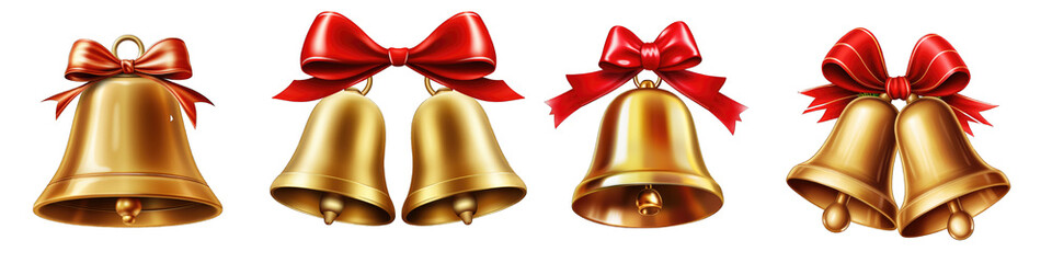 Christmas Bells clipart collection, vector, icons isolated on transparent background