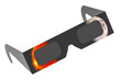 Solar Eclipse Glasses, closeup. 3D rendering isolated on transparent background
