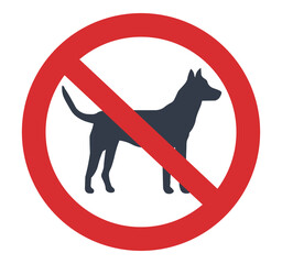 Isolated No dogs allowed symbol
