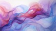 purple and light blue watercolor illustration - soft abstract shapes with bleeding colors - design element - art background - traditional art painting style - generative ai
