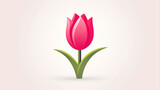 Fototapeta Tulipany - Tulip Icon Flower Icon Vector Art Illustration