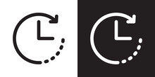 Quick Time Icon Set. Instan Response Vector Symbol. Fast Real Time Service Sign. Rapid Speed Turnaround Time Icon.