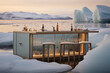 arctic bar. The concept of cold. Detox internet. Rest from everything