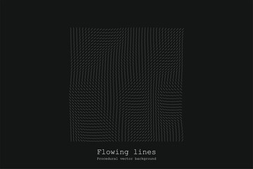 Poster - Abstract Line Matrix Pattern. Noise Flow Dynamic.