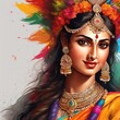 Beautiful Indian girl in traditional costume