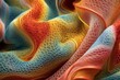 Microscopic organism on textile. Generative AI