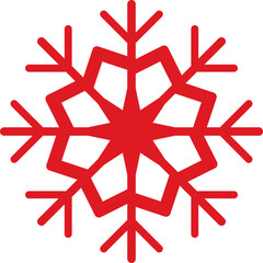 Fototapete - Digital png illustration of red snowflake on transparent background
