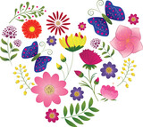 Fototapeta Panele - Digital png illustration of colourful floral pattern on transparent background