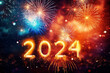 © Frédéric Prochasson - 2024 happy new year firewoks, AI generated
