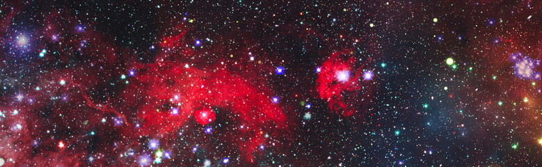 Wall Mural - colorful cosmos with stardust and milky way. magic color galaxy. infinite universe and starry night.