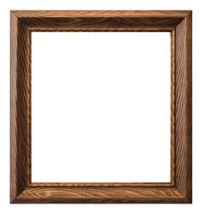 Wall Mural - carved wooden picture frame on isolated background. image display concept