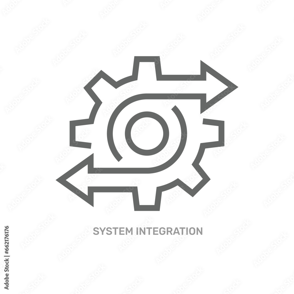 Data operation and system integration process with thin line gearwheel ...