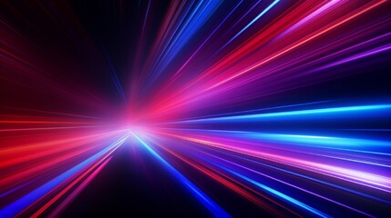 Poster - Abstract neon light streaks lines motion background