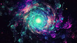 Abstract space background. Star and galaxy in space
