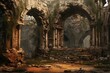 Crumbling ruins whisper tales of an enigmatic past.