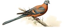 Illustration Of An Old Passenger Pigeon By Kretschmer And Jahrmargt Published Circa 1878 With Copyspace For Text