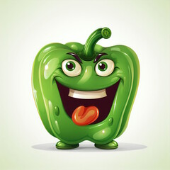 Wall Mural - Green Capsicum Vector Illustration