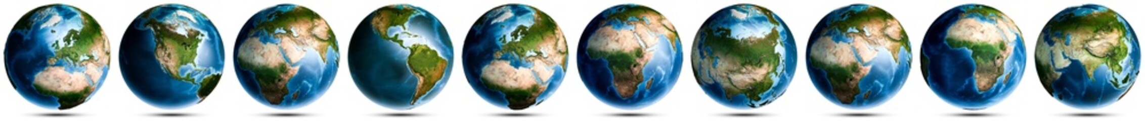 Wall Mural - planet earth globe world set