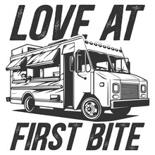 Love At First Bite - Food Truck Illustration