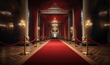 Red Carpet In A Glamorous Room.
