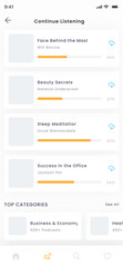 Podcast Platform and Audiobook Player Mobile App UI Kit Template