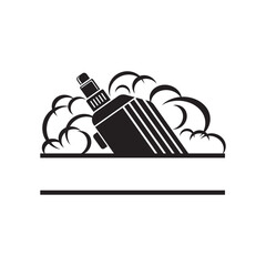 Vaping logo.vector illustration template design