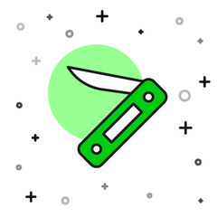 Sticker - Filled outline Swiss army knife icon isolated on white background. Multi-tool, multipurpose penknife. Multifunctional tool. Vector