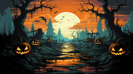 Wall Mural - halloween background