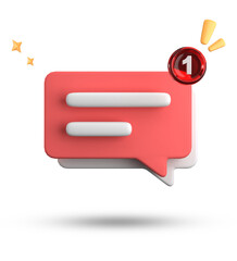 Fototapete - 3d rendering of speech bubble, 3D pastel chat icon set. Set of 3d speak bubble.